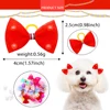 10/20/30PCS Polka Dot Decorate Dog Hair Bows with Pearl Puppy Hair Bowknot with Rubber Bands for Small Dogs Accessories 3