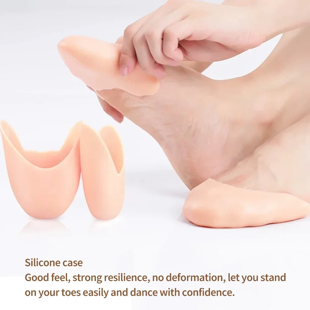 Women Ballet Pointe Shoes Professional Girls Satin Pink Ballerina Shoes With Silicone Toe Pad Kids Girls Ballet Shoes 2