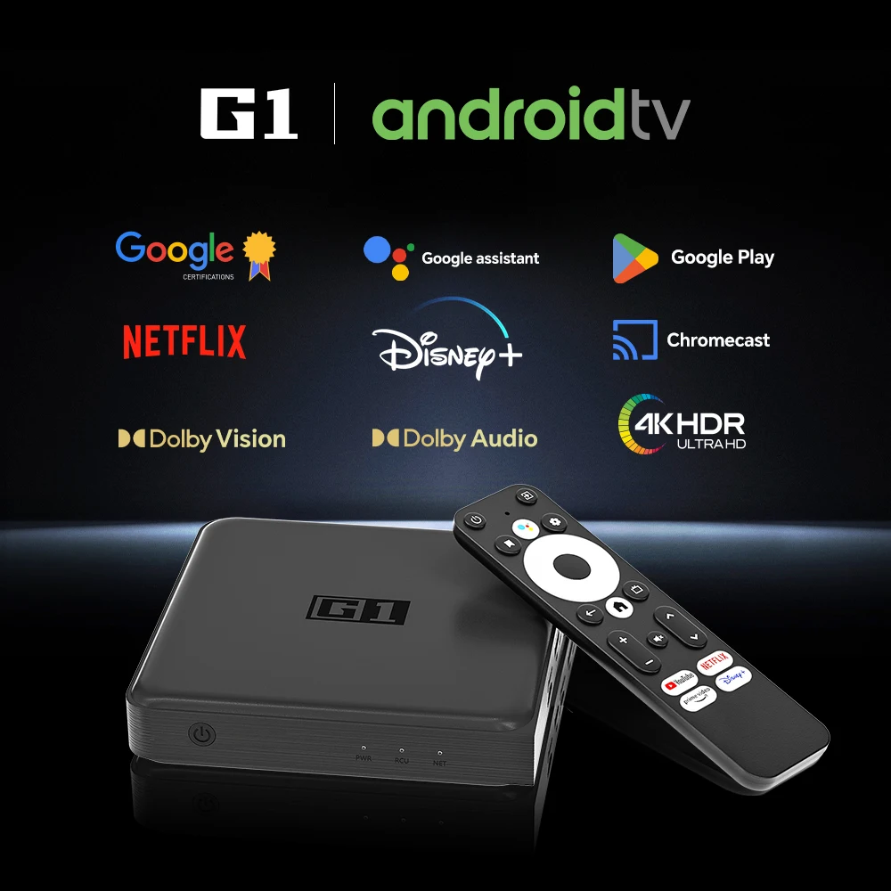 Android11 TV Box with Netflix Google Certified Kinhank G1 Smart TV Box 4G 32G S905X4 WIFI6 Media Player Dolby AV1 4K Set top box s905 y4 set top box atv android11 bluetooth control tv stick tv apps dual wifi quadcore 4k 3d with voice assistant tv box player