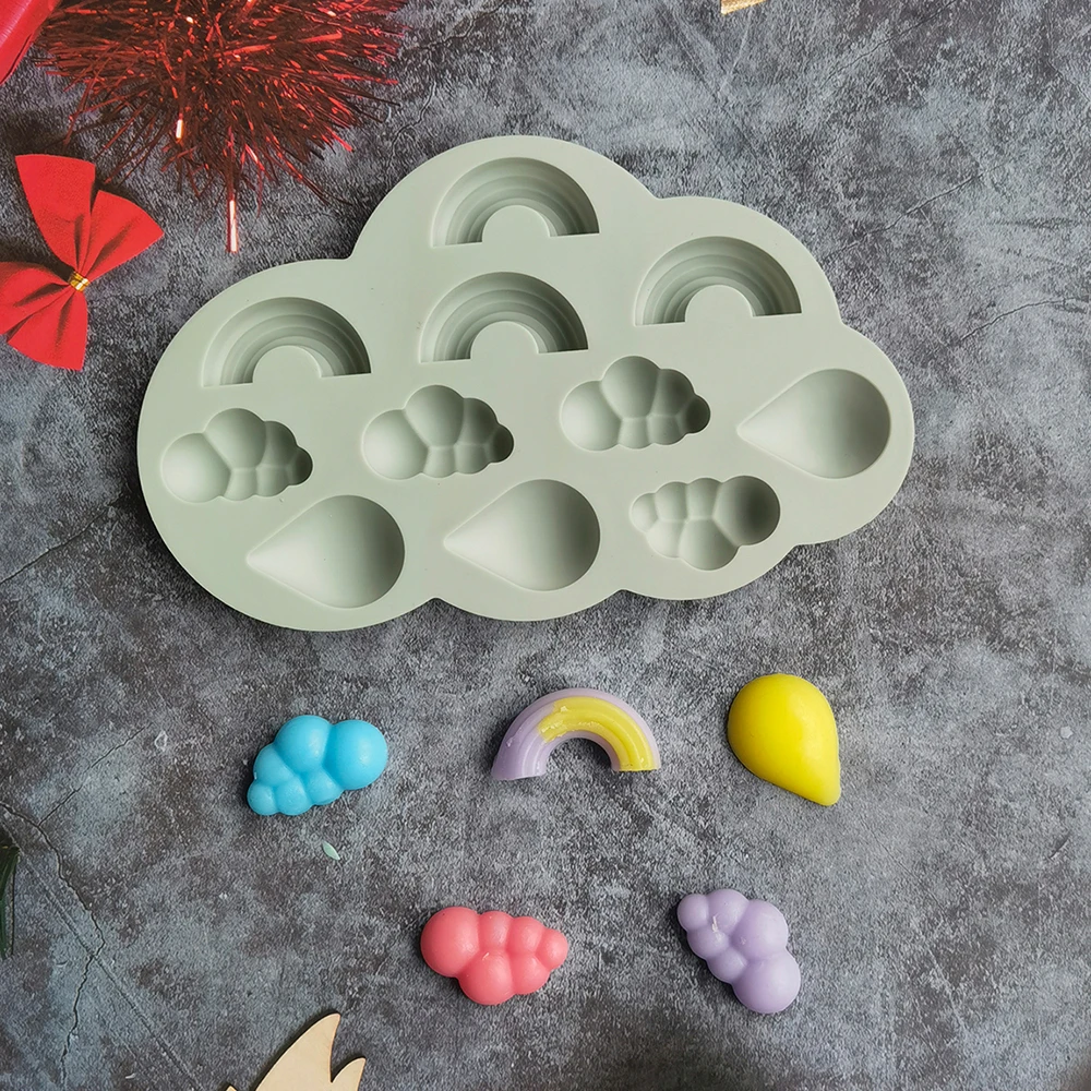 

Mini Cloud Rainbow Chocolate Silicone Mold DIY Candy Pudding Dessert Mold Cake Decoration Baking Mold