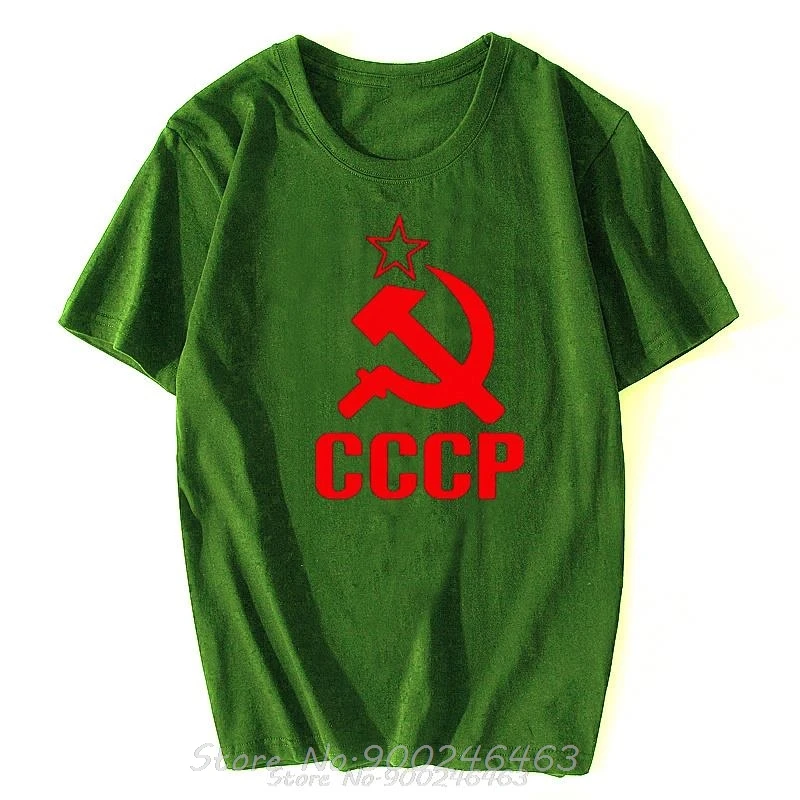 Neue Baumwolle CCCP Brief Muster männer T-shirt Mode Kurzarm Oansatz Top männer Top Übergroßen Tees Männer Kleidung – Detail 2
