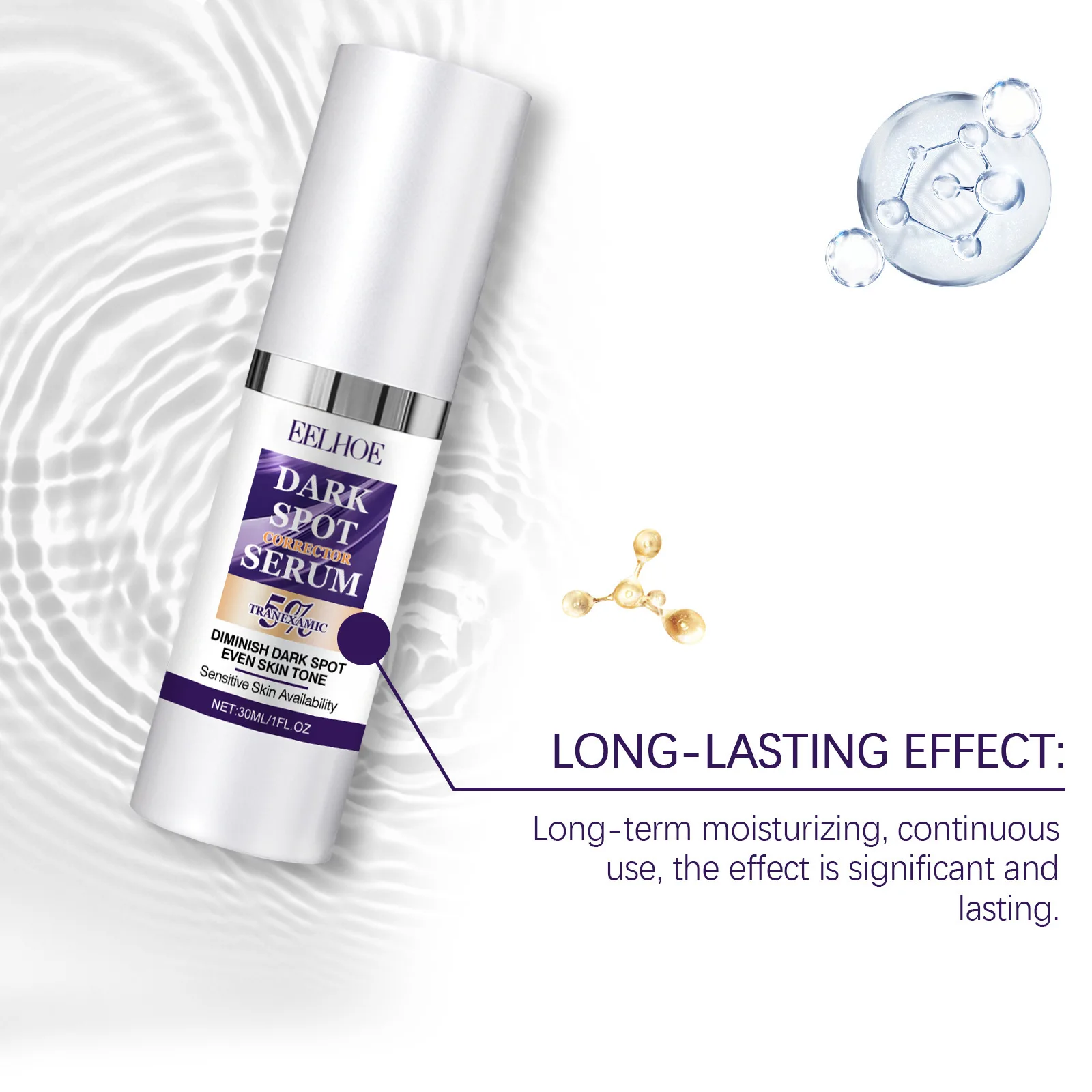 EELHOE Dark Spot Corrector Serum Melanin Reduce Rejuvenated Skin Brightening Dull Skin Moisturizing Niacinamide Face Essence 4