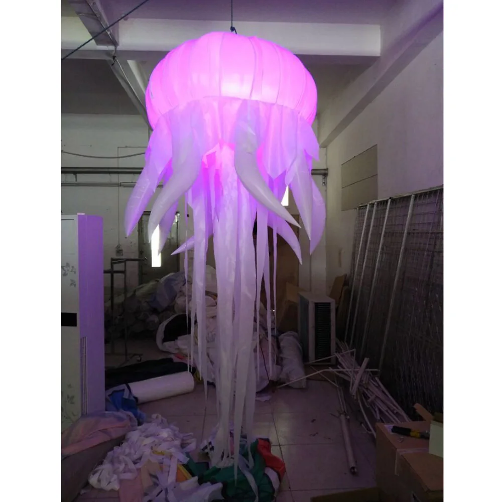 Giant Inflatable Led Jellyfish Hanging Lighting Medusa Balloon Inflatable Octopus Tentacles For Party Decoration 4