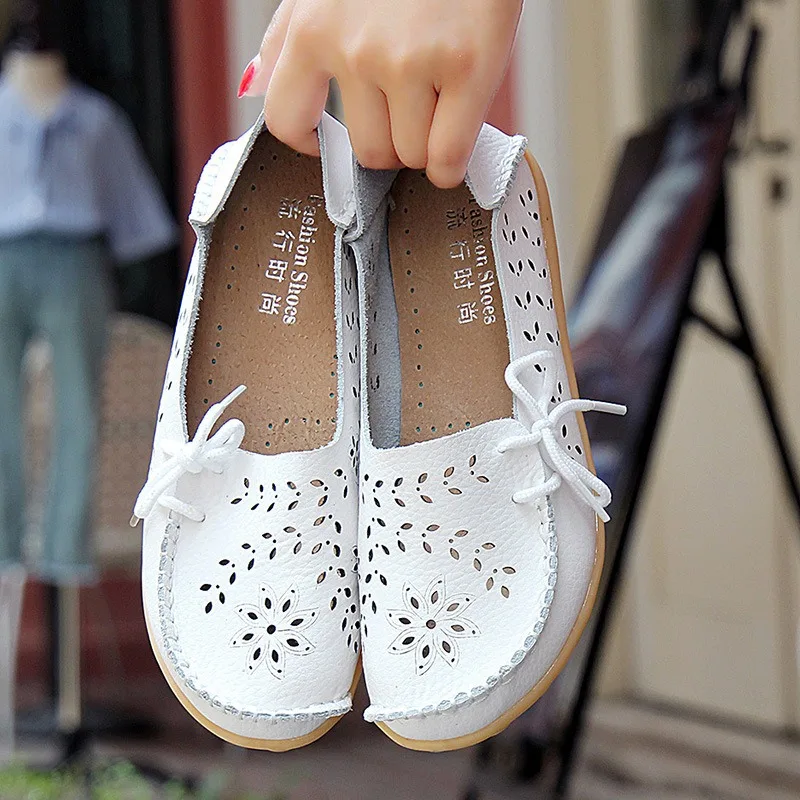 Women Shoes Slip on Loafers for Women Moccasins Casual Leather Sneakers Zapatos Mujer Flat Shoes for Women Casual Loafer Shoes