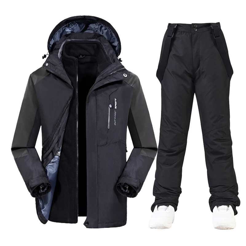 Ski Suit Men Winter Warm Windproof Waterproof Outdoor Sports Snow
