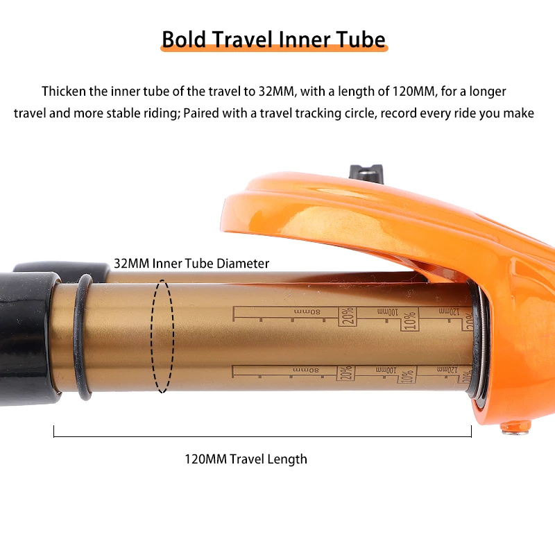 Description Picture 6 of itemHASSNS MTB Fork Bicycle Suspension 26/27.5/29 Inch 120mm Travel Mountain Bike Adjustable Front Fork Oil And Air Quick Release