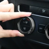 Auto Car AC Control Ring Trim Cover Car Interior Accessories For VW Tiguan Atlas T-roc Ateca FR Passat B8 Variant 2017-2019 3