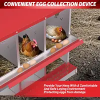 6 8 10 Grids Chicken Nesting Box for Laying Eggs Roll Away Nesting Boxes Easy Egg Collection Cleanable Pull Out Hen Roosting Box 2