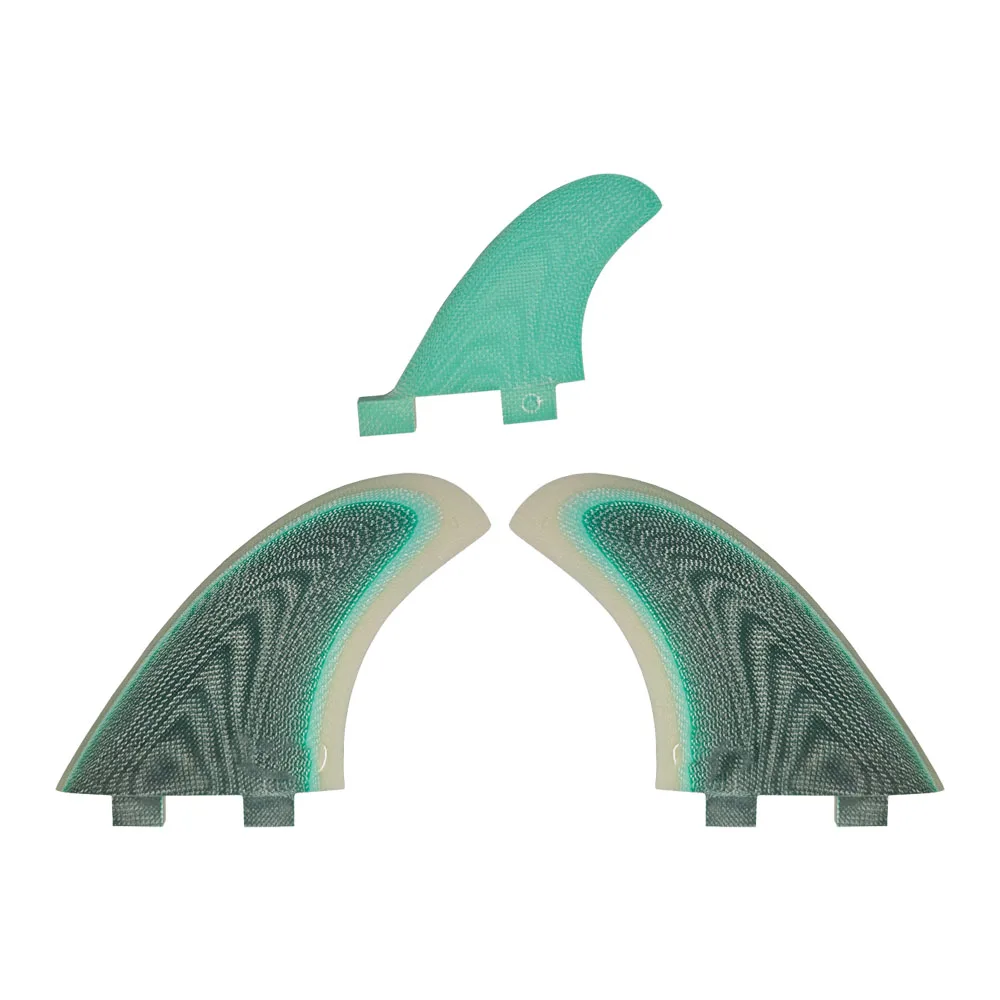 Surfboard fin 2 + 1 FCS1 3 patchwork color 5.15inch 5.51inch fiberglass surfboard propeller fins can be used as double fin