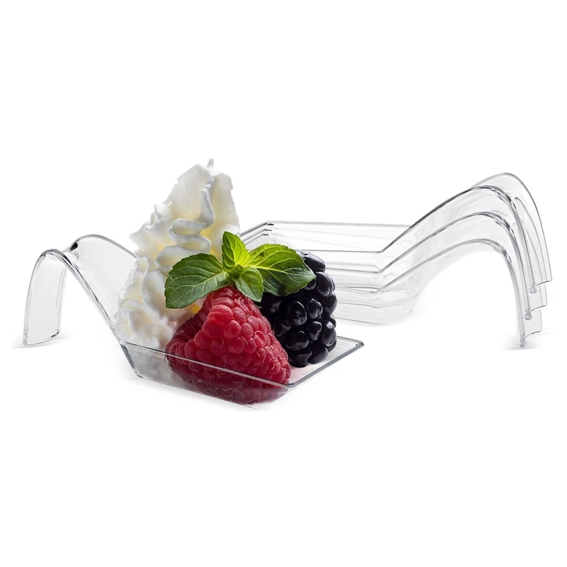 Plastic Appetizer Spoons Small Catering Dessert Tasting Dishes 20pcs Disposable disposable dessert spoons