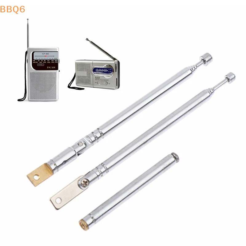 1Pcs 5 섹션 금속 풀 채널 Am Fm 라디오 안테나 텔레스코픽 안테나 회전 안테나 공중 안테나 M2.5