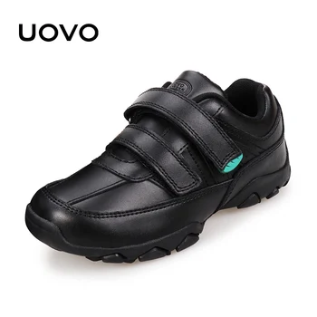 Kids shoes UOVO 2025 Spring and Autumn Children's sneakers boy Genuine Leather  Footwear Black Casual Sneakers  shoes size 31-42 1