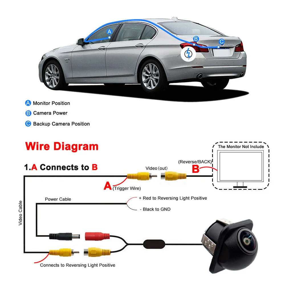 CCD CVBS NTSC Car HD 170 degree wide angle reversing camera fisheye starlight night vision rear view backup camera rear camera rear view camera front and rear cameras car front camera