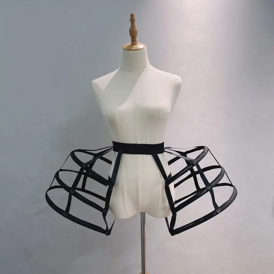 BYNYXI 3 Cerceaux Jupe Jupon, Cerceau Jupe Jupon Crinoline Femmes Robe Courte Jupon Creux Jupe Jupon Mariage Mariée Volants Large Crinoline Pour Tutu Robe De Mariée Robe De Bal Cosplay