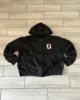 Y2K Zip Hooded Sweatpants Set Men Two Piece Hip Hop Embroidered Vintage Stripe Oversized Hooded Sweatshirt Casual Pants Set 5