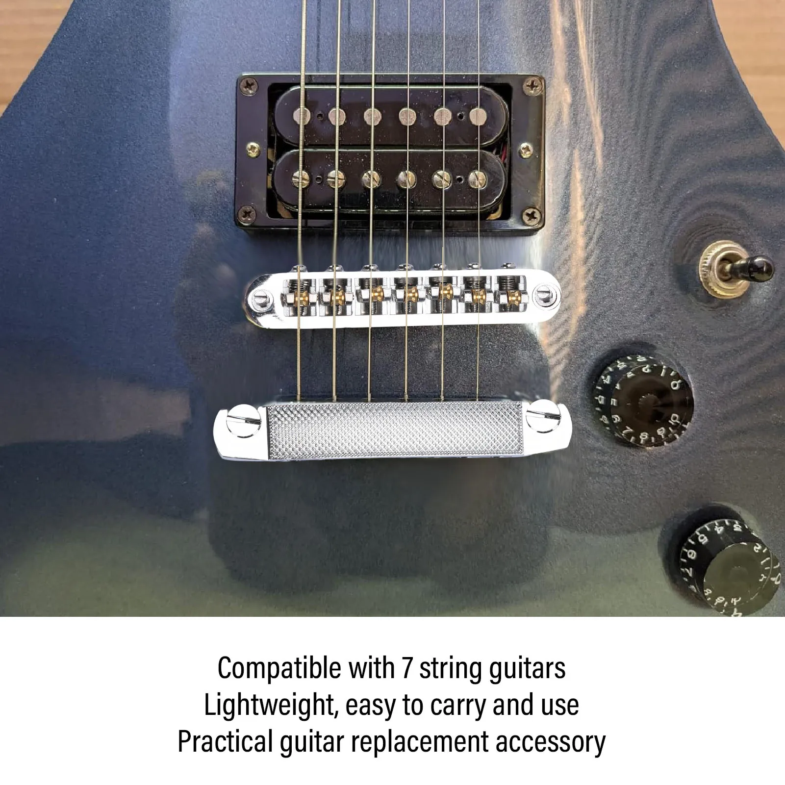 Bridge Stop Bar Tailpiece Combo Replacement for LP SG 7 String Electric Guitar for Tune O Matic  Bridge Stop Bar Tailpiece