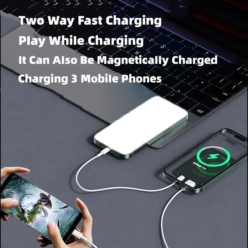22.5W Magnetic Power Bank Wireless Fast Charging Portable Charger External Auxiliary Spare Battery for IPhone Magsafe Powerbank 2