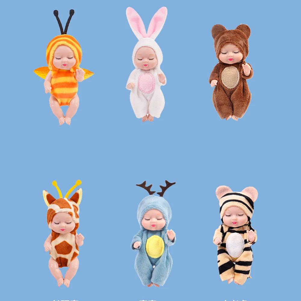 Baby Sleeping Dolls Cute Realistic Eyes Closed Reborn Baby Doll With Clothes Suit Accessories Birthday Gift For Girls