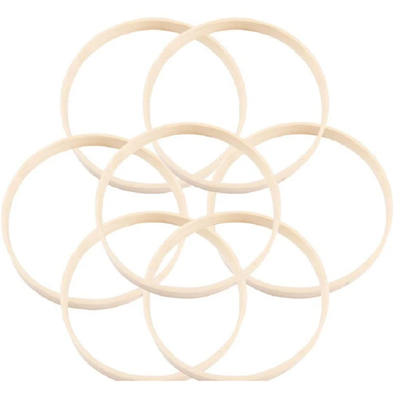 

40Pcs Wooden Bamboo Dreamcatcher Rings Hoops Round Hoops Macrame Rings For Dream Catcher DIY Craft 27Cm