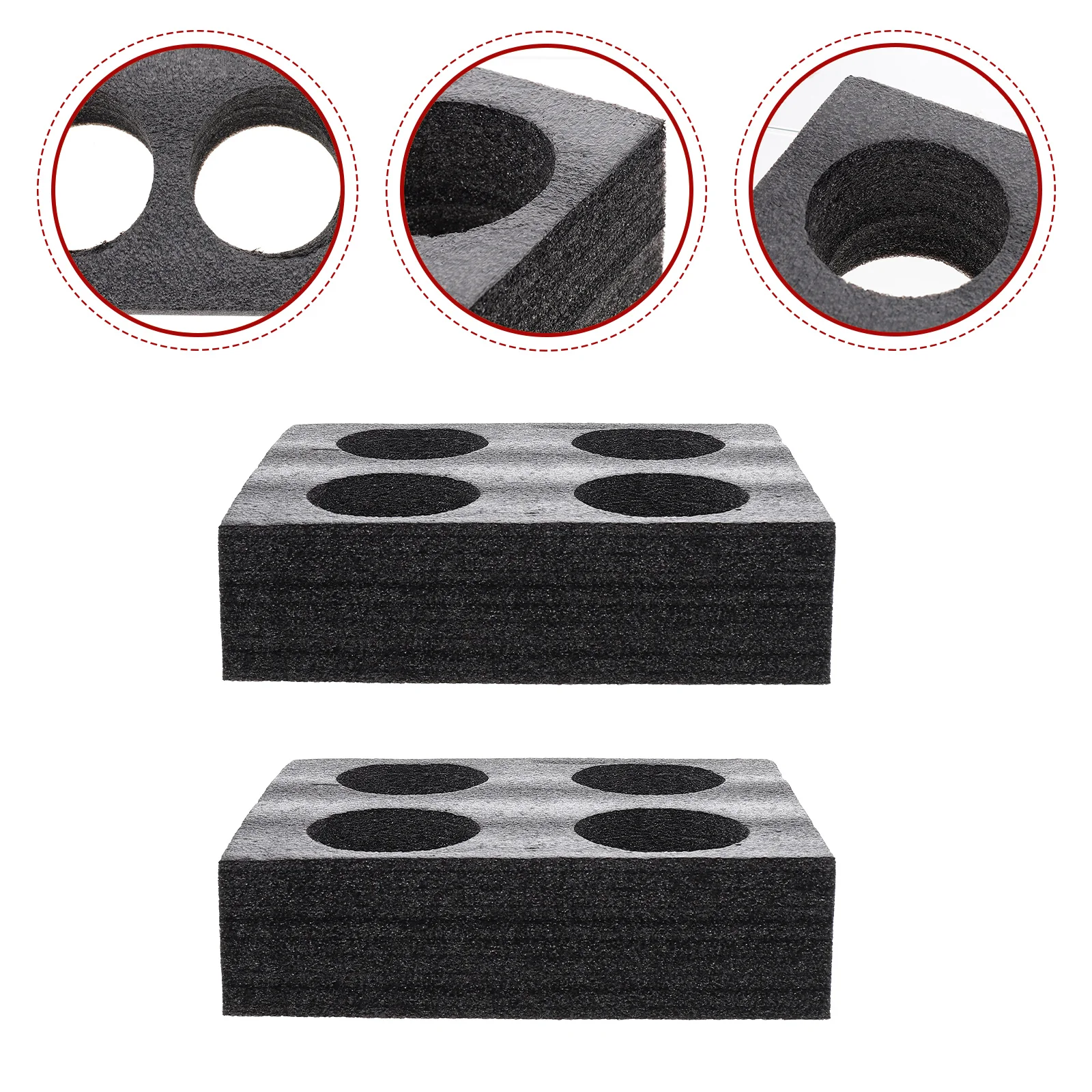 

2Pcs Drinking Cup Holders Takeout 4-cup Carrier Tray Cup Fixing Holders