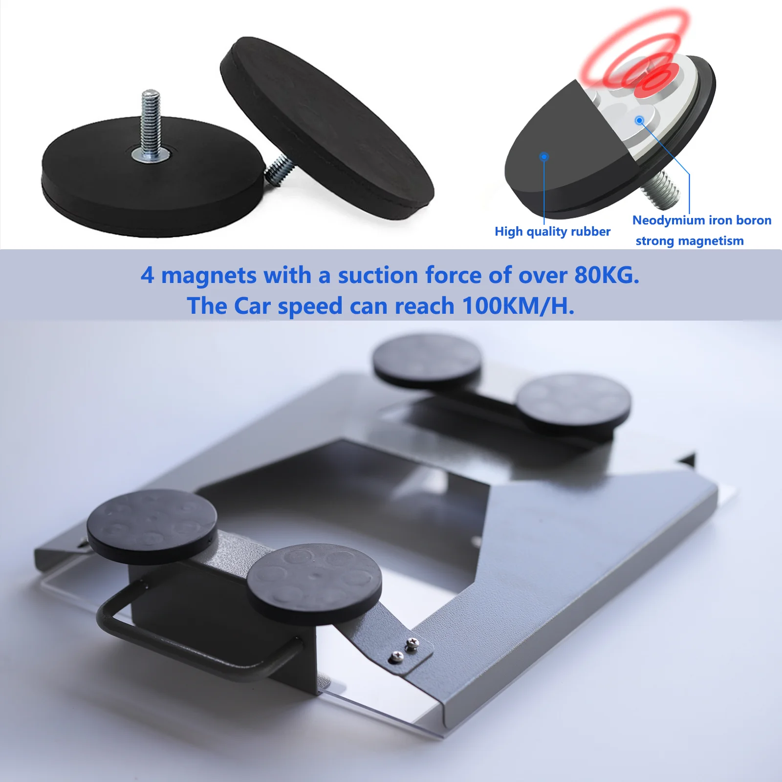 Starlink Mounting Kit Starlink Mini Magnetic Roof Mount with 4 Magnetic Bases 1 Acrylic Protective Shell for RV Car Yacht
