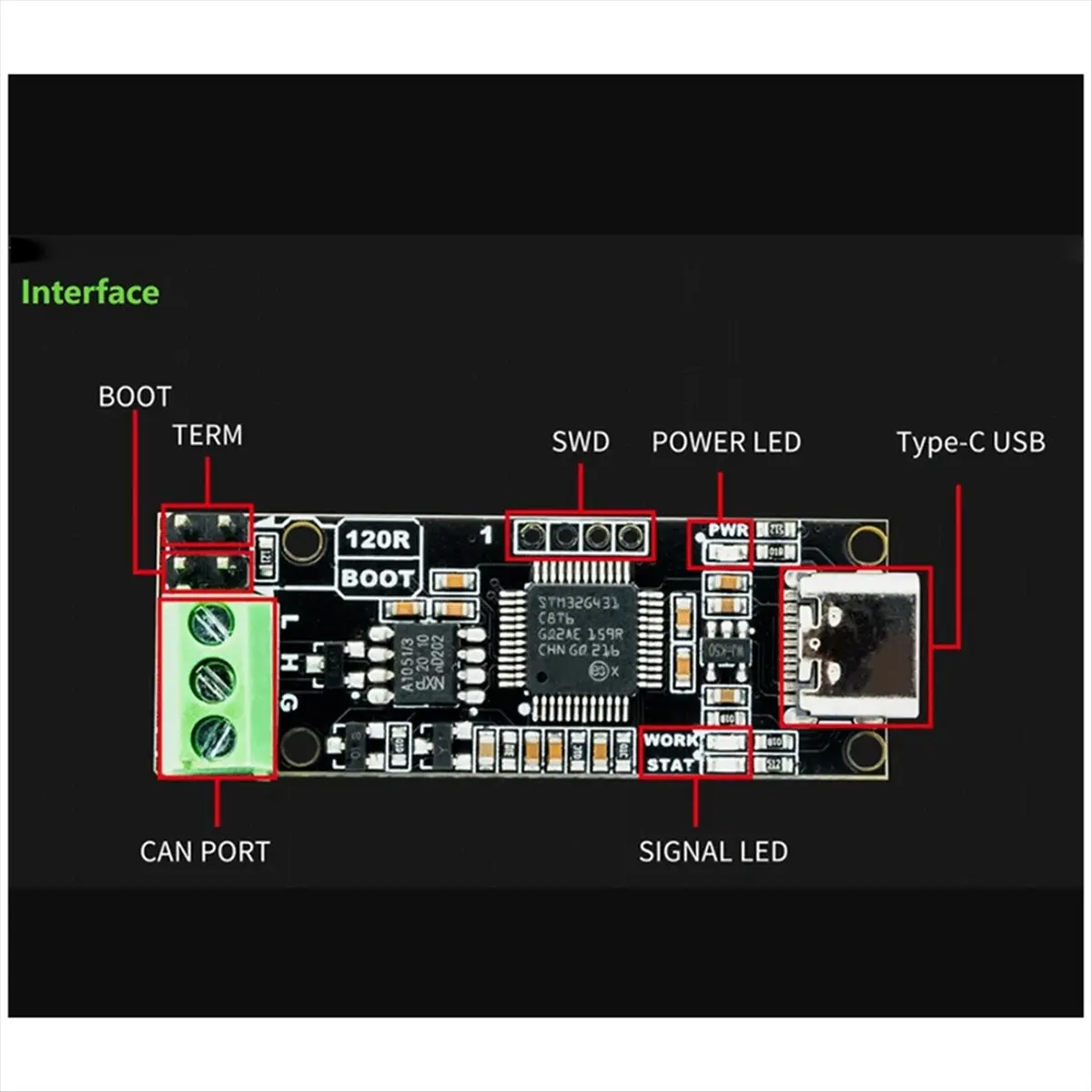 HOTCANable V2.0 Pro CANbus 트랜시버 USB-프로토콜 분석기 어댑터 CAN2.0 직렬 컨트롤러