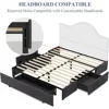 Size Platform Bed Frame with 3 Storage Drawers, Fabric Dust-Proof Sliding Drawers, No Fixed Headboard, No Box Spring Neede 6
