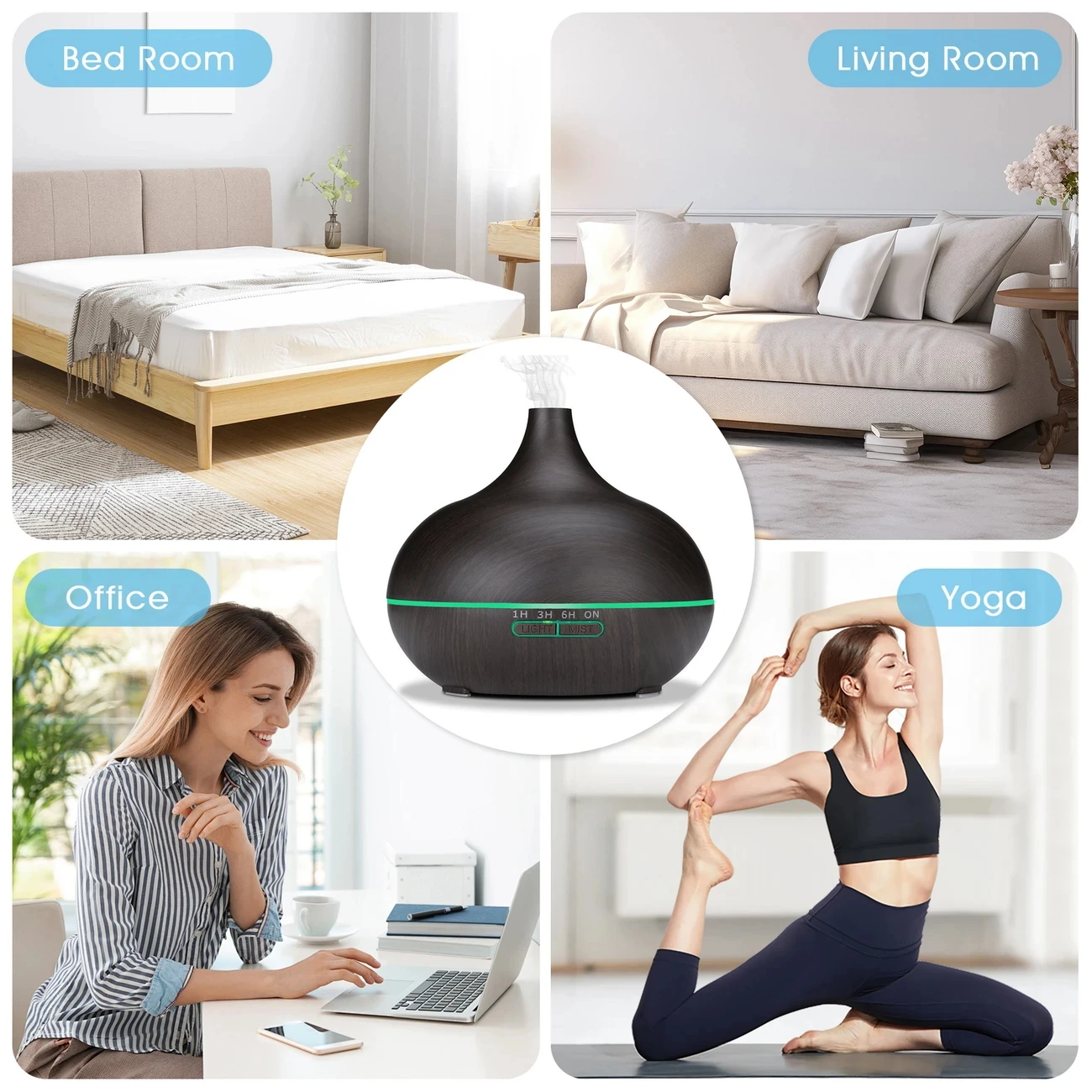 550ML Essential Oil Diffuser Set 5