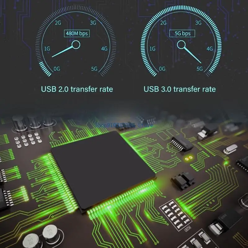 M.2 MKey-전면 USB3.1 어댑터는 드라이버가 필요하지 않은 5Gbps 전송 속도를 지원합니다.