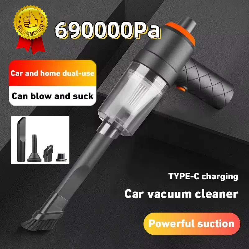 Wireless Vacuum Cleaner 690000Pa 120W 1200mah High-power Cordless Handheld Portable Car Cleaner