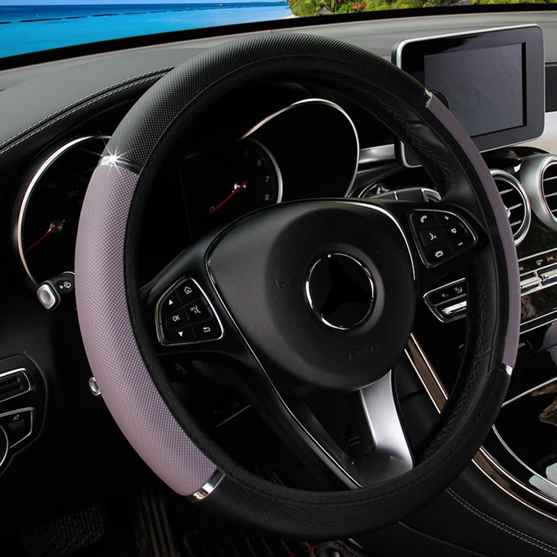 Comfortable PU Leather Steering Wheel Cover