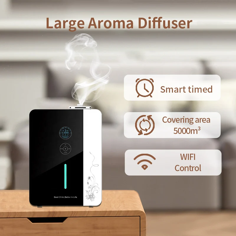 Fragrance Sprayer Machine Intelligent Aroma Diffuser HVAC 5000m3 Range WIFI Control Suitable For High End Clubs Bars And Hotels