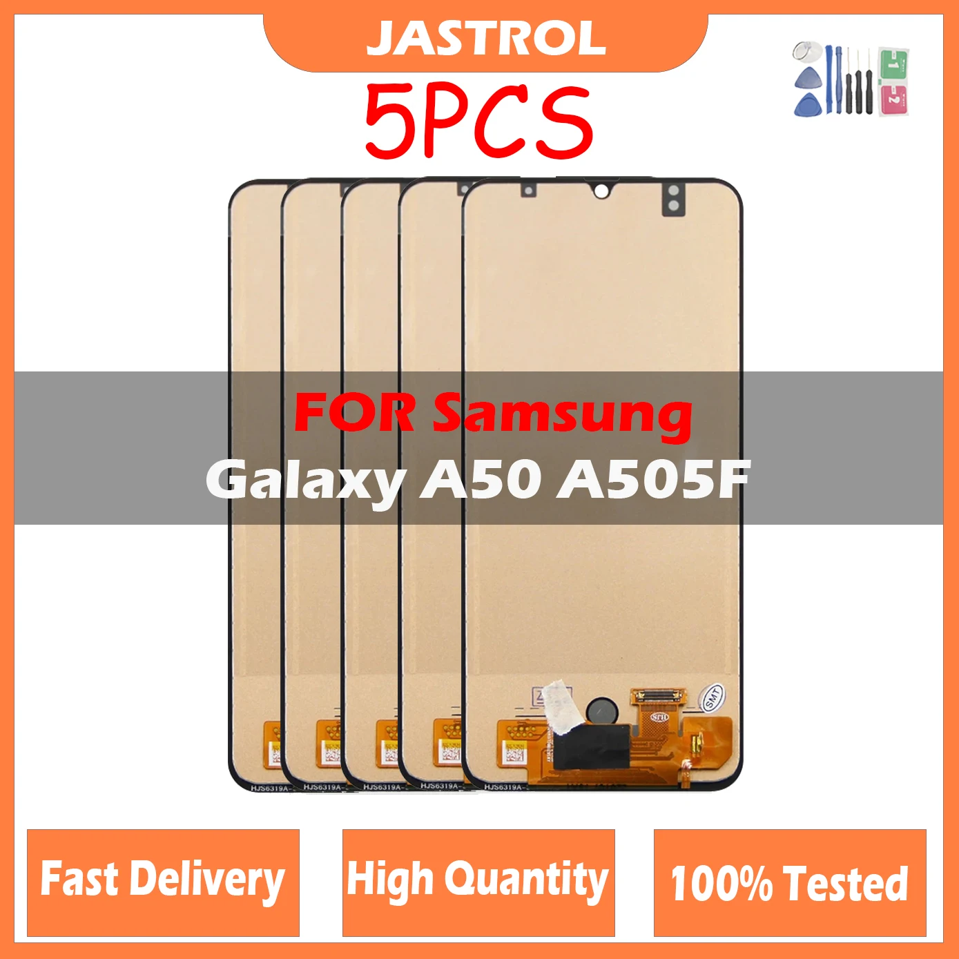 5 Pz/Lotto Lcd Per Samsung Galaxy A50 Sm-A505Fn/Ds A505F/Ds A505 Display Lcd Touch Screen Digitizer Per Samsung A50 Lcd Con Cornice