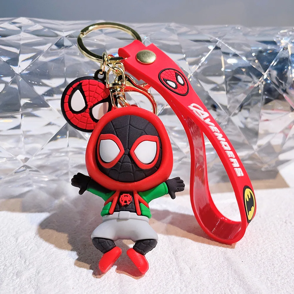 Disney Spiderman portachiavi Cartoon Cute Spider Man Figure portachiavi per  zaino moda ornamento accessori regali per bambini