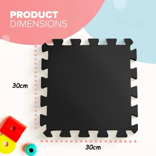 18Pcs Baby Play Puzzle Mat Child Protection Non-slip Carpet Interlocking EVA Foam Tiles Exercise Mats for Home Gym 30*30*1CM 6