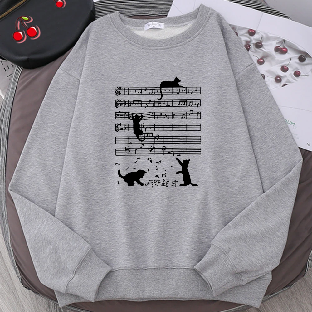 cat mom sweatshirt with sheet music specially for musician