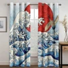 Anime Mountain Sunset Curtains for Bedroom Curtain for Living Room Luxury Japanese 3D Digital Printing Cortina Para Quarto 4
