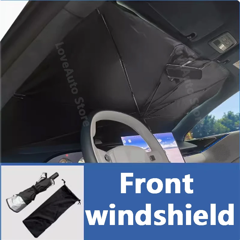 

For ZEEKR 007 2024 Car Front Windshield Sun Shade Cover Protector Windscreen Umbrella Covers UV Sunscreen Insulation