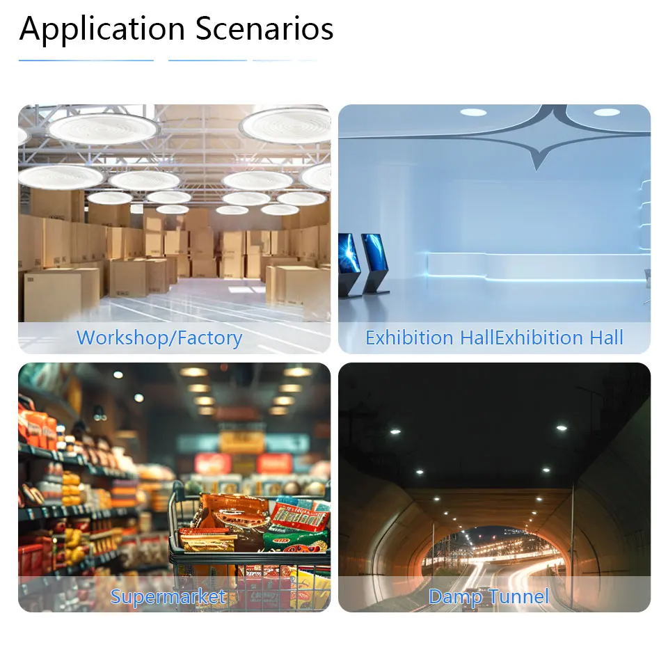 Super Bright High Bay 150W/200W/300W/400W AC85-265V LED Industrial Lighting Market Warehouse Garage Gym Factory Workshop Lamp