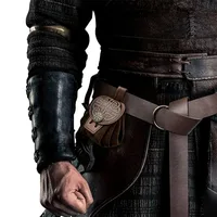 Steampunk Medieval Punk Style Fanny Packs for Men Pu Leather Coin Purse Hangable Belt Waist Bag Drawstring Hip Belt Bag Cosplay - Image 2