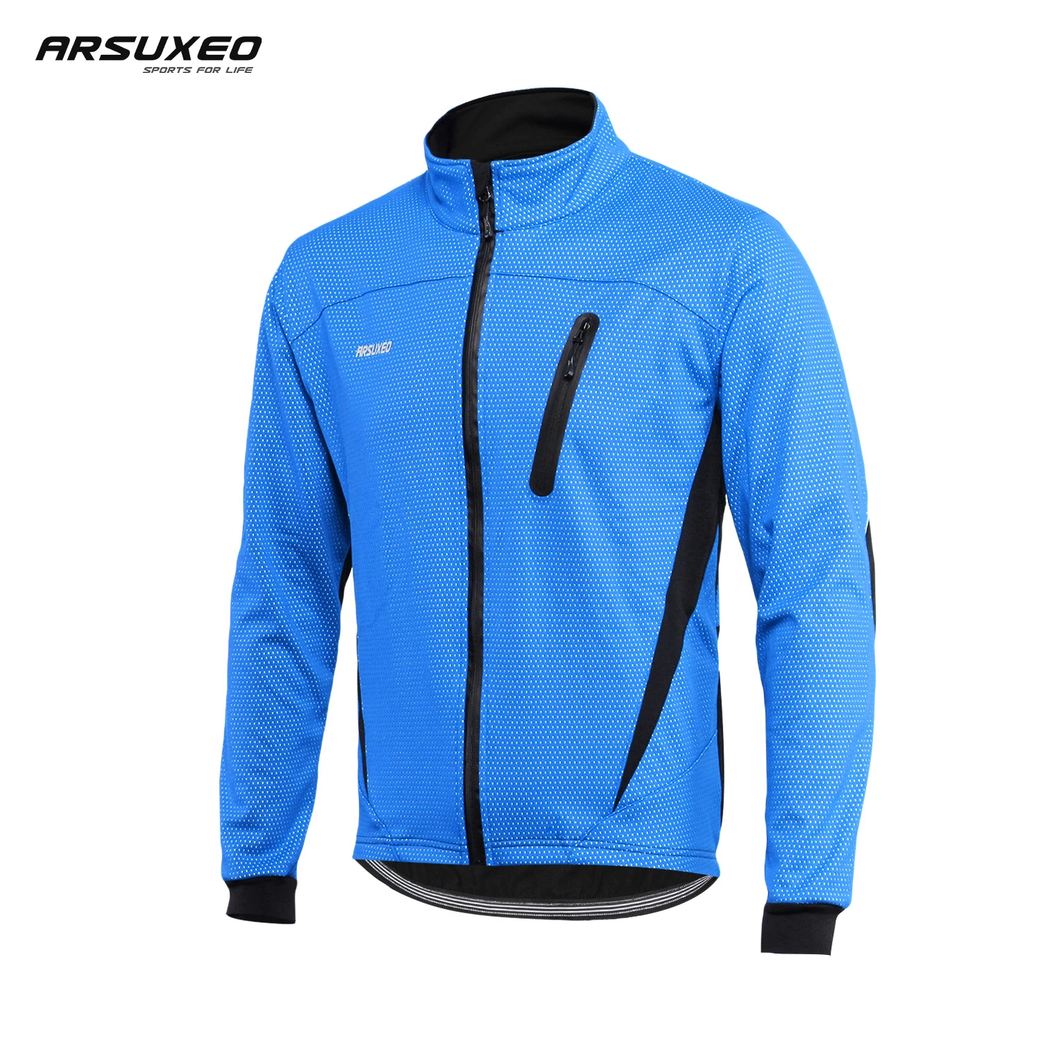 ARSUXEO Winter Men's Cycling Jacket Thermal Warm Up Bicycle Clothing