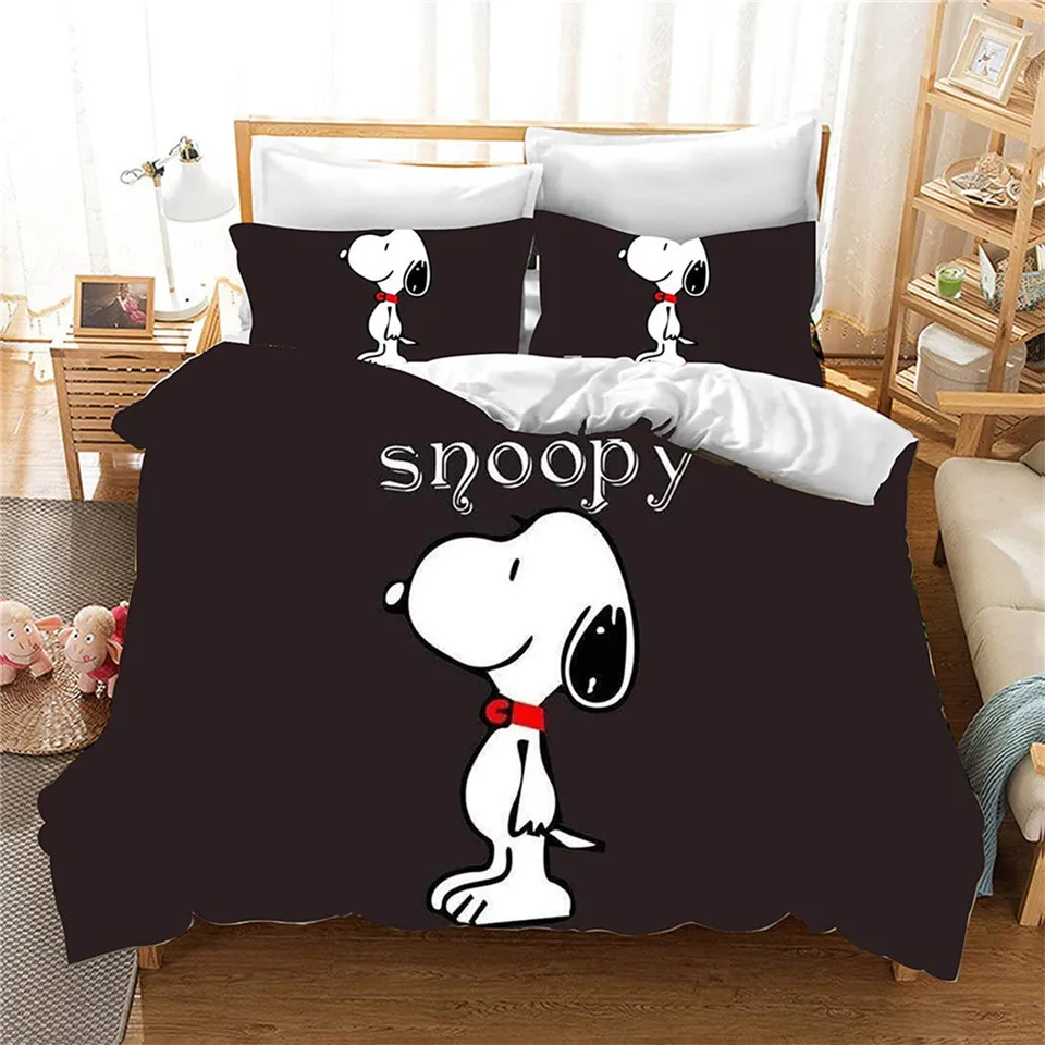 かわいいイン漫画スヌーピーベッド4ピース女の子ハートマットベッドシート かわいいイン漫画スヌーピーベッド4ピース女の子ハートマットベッドシート