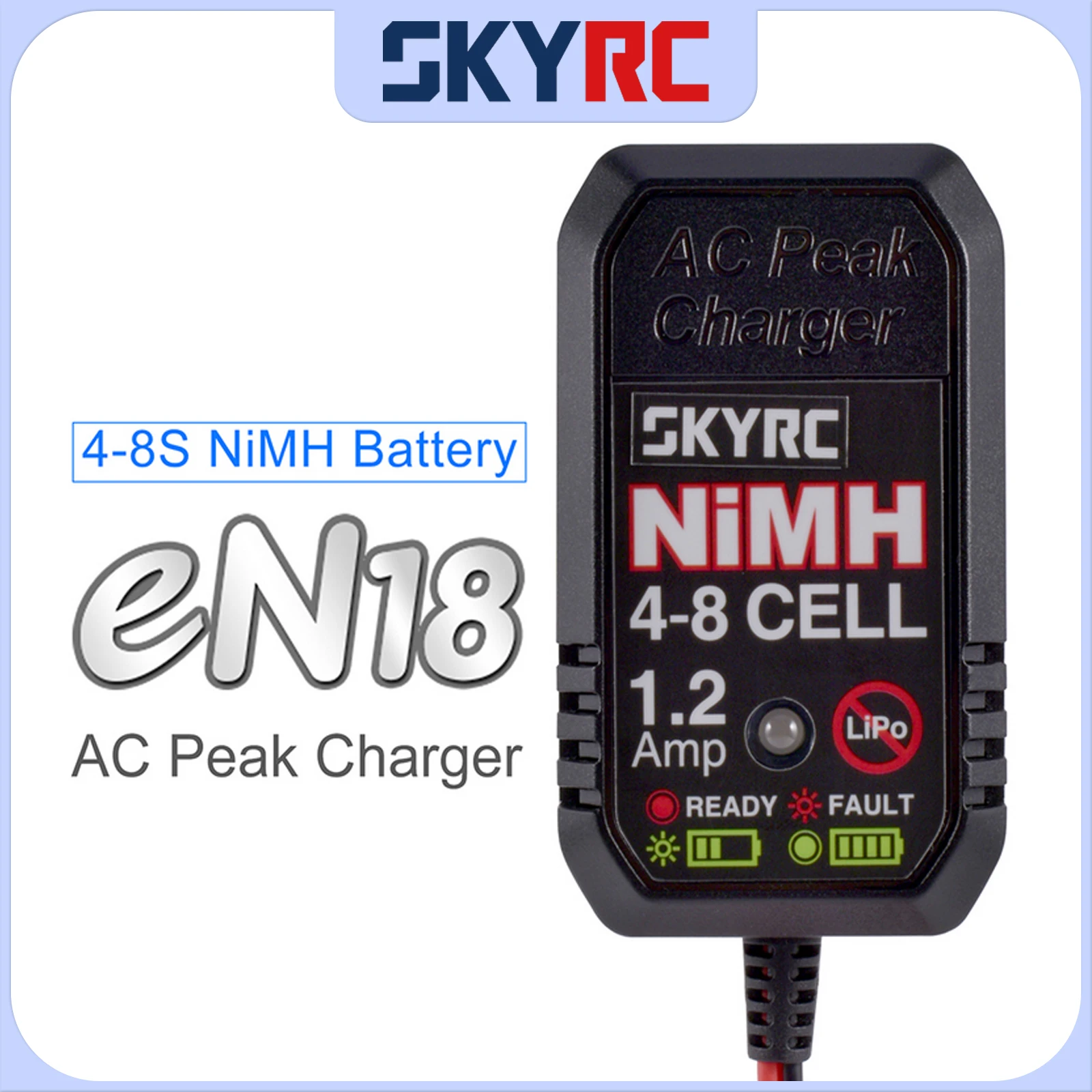 

Зарядное устройство SkyRC eN18 NiMH для аккумуляторов 4S-8S 4,8-14,4 В с разъемом Tamiya/Deans