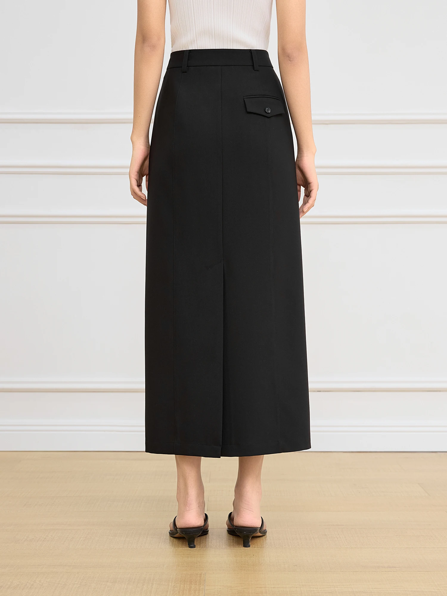 TELOPLAN 人気定番　Obrecht Skirt / Black TĔLOPLAN（テーロプラン）Obrecht Skirt プリーツラップスカート