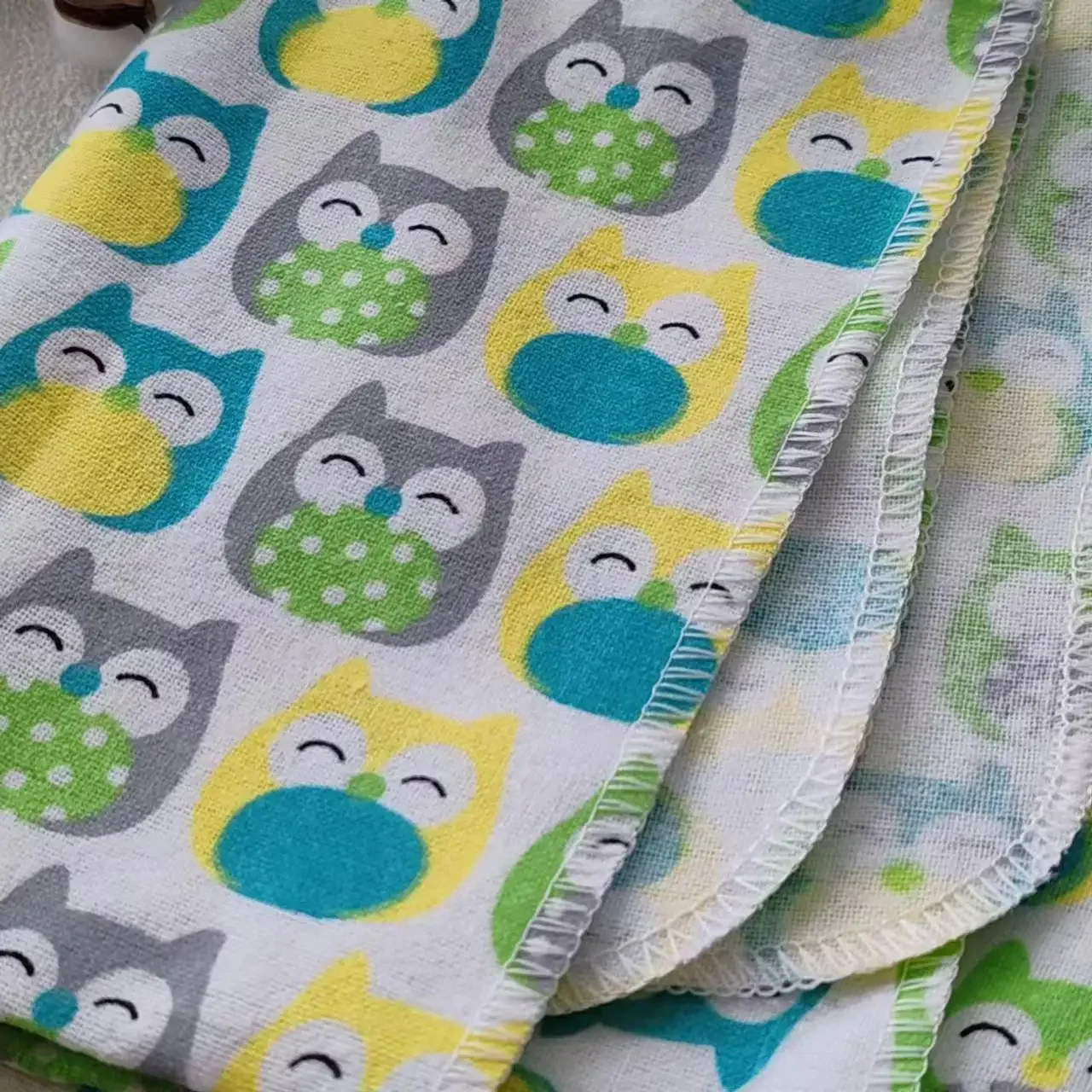 4pcs/pack 100% Cotton Receiving Baby Blanket Newborn 76x76cm Baby Bedsheet Supersoft Flannel Diapers New Born Blanket Swaddle 5