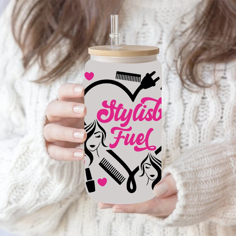 UV DTF Transfer Sticker Make up For The 16oz Libbey Glasses Wraps Bottles Cup Can DIY Waterproof Decals D8607