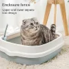 Cat Litter Box Portable Bedpan Removable Semi Closed Kitty Litter Pan Potty Toilet for Rabbit Kitty Small Animals 2