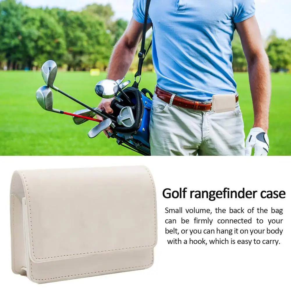Description Picture 6 of itemGolf Rangefinder Storage Bag Portable Golf PU Leather Laser Distance Meter Case Carry Small Bag With Soft Inner Lining For Golf