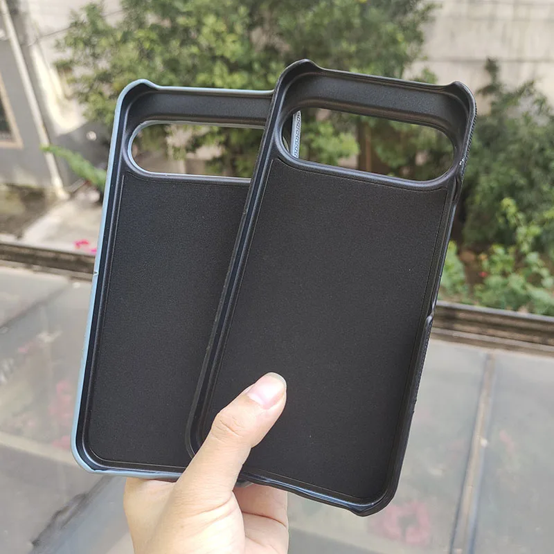 Luxury Fabric Leather Phone Case - Frameless Color Contrast Shockproof Hard Cover