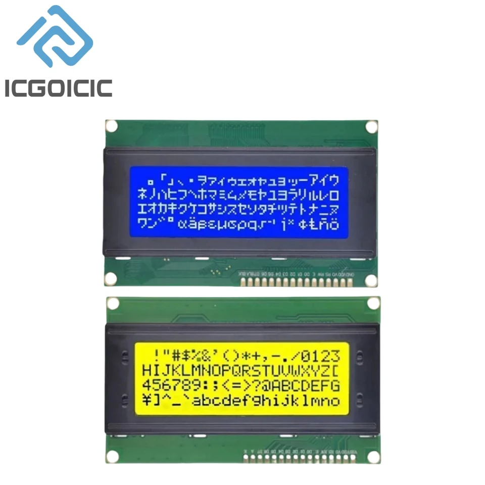 2004A LCD2004 Blue / Yellow-Green LCD Screen Module LCD Display Module Blue Yellow-Green IIC/I2C 3.3V/5V For Arduino Dit Kit